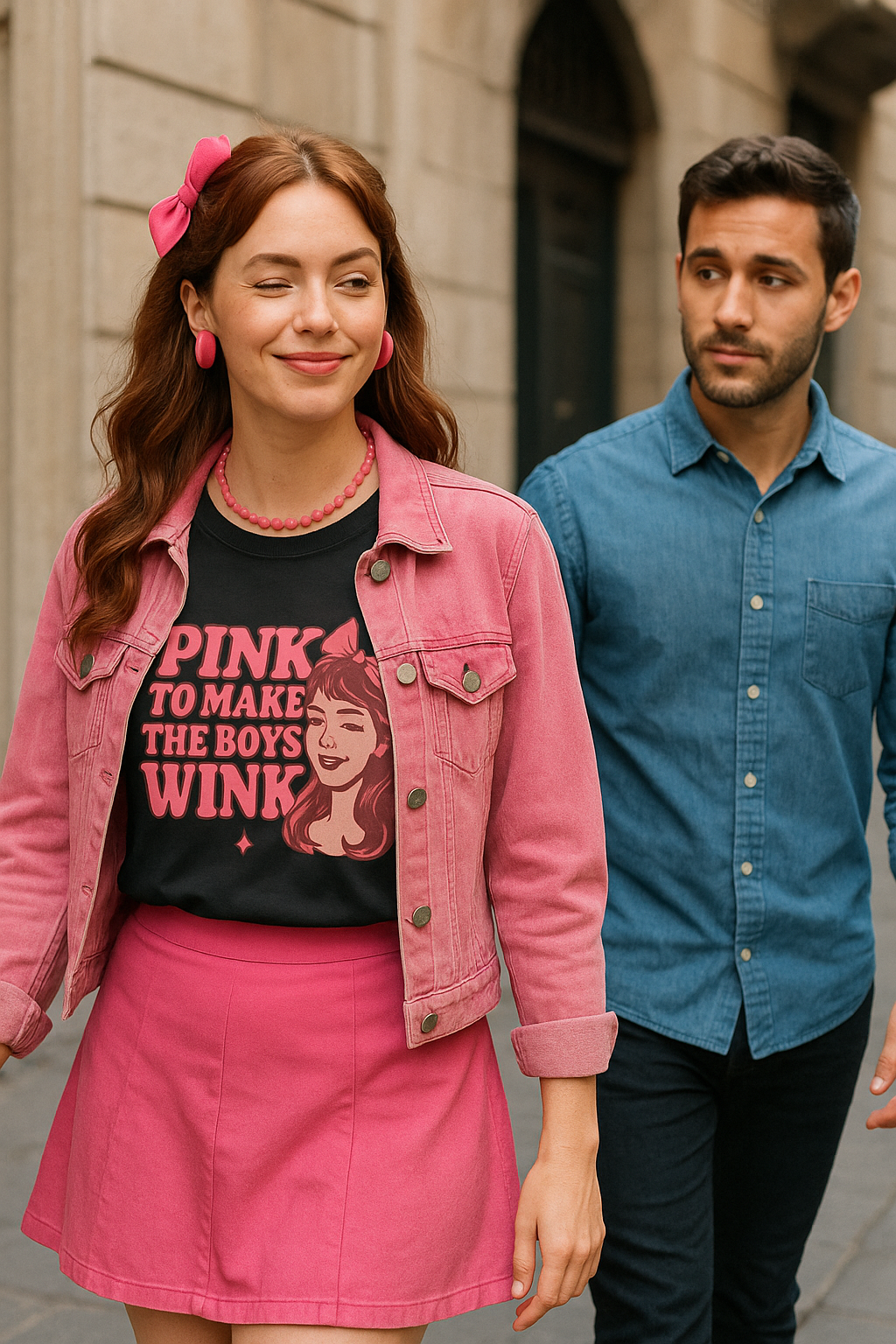 Pink to Make the Boys Wink T-Shirt, Cute Graphic Tee, Casual Wear, [...]