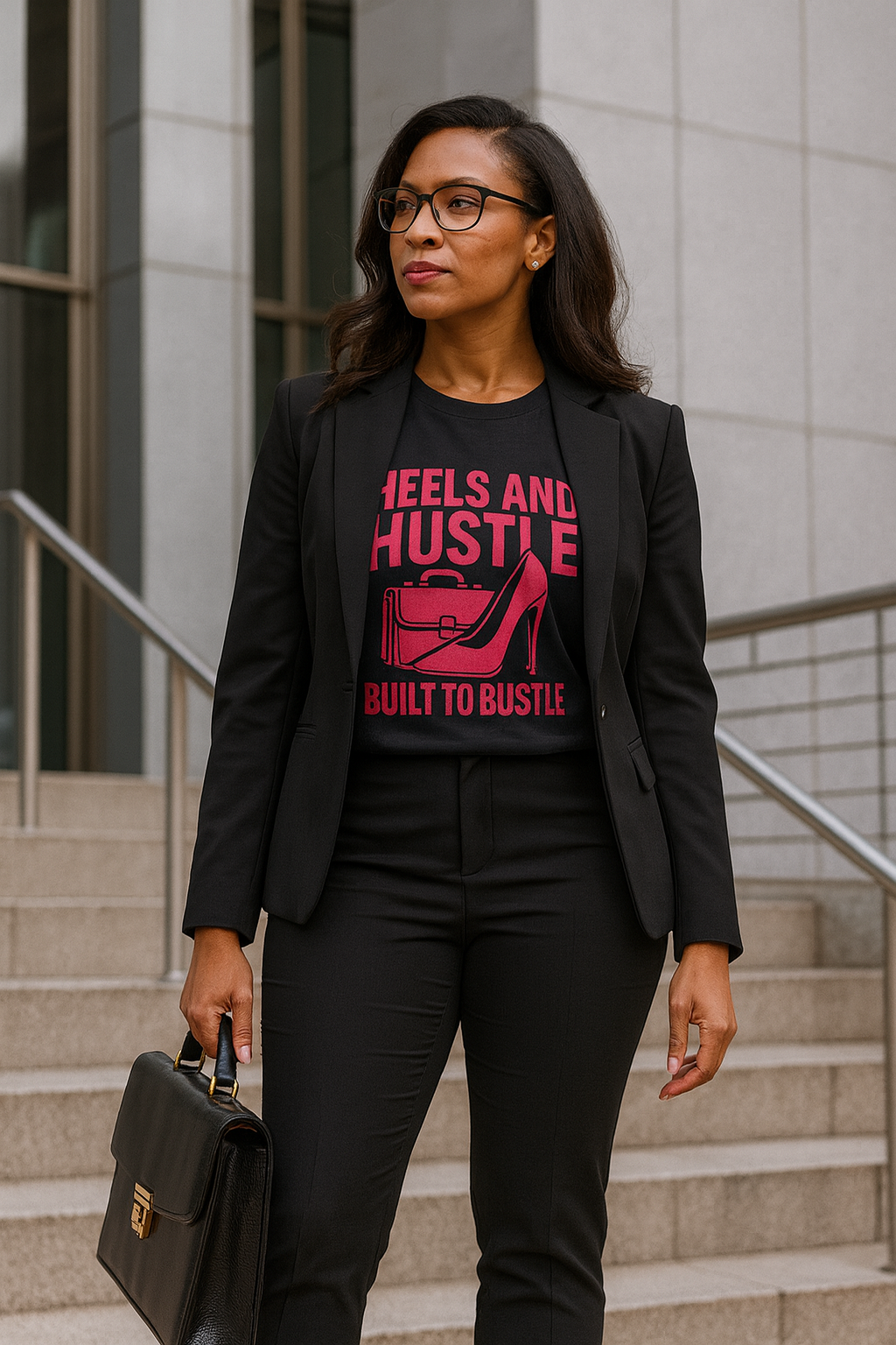 Hustle T-Shirt for Ambitious Women, Heels and Hustle Tee, Casual Wear, [...]