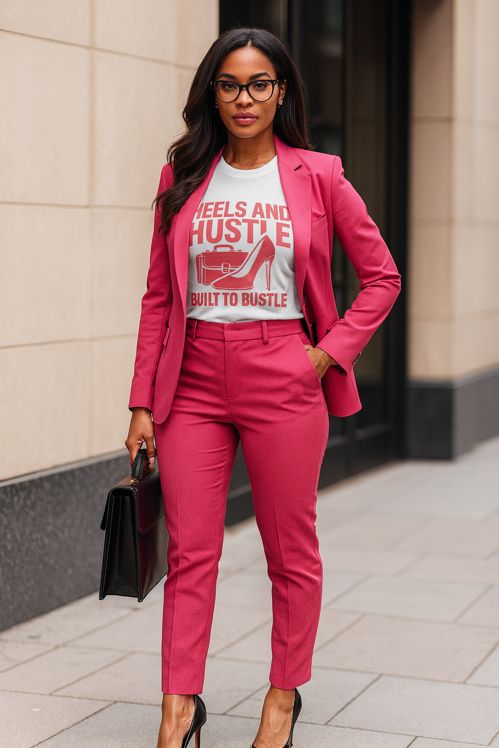 Hustle T-Shirt for Ambitious Women, Heels and Hustle Tee, Casual Wear, [...]