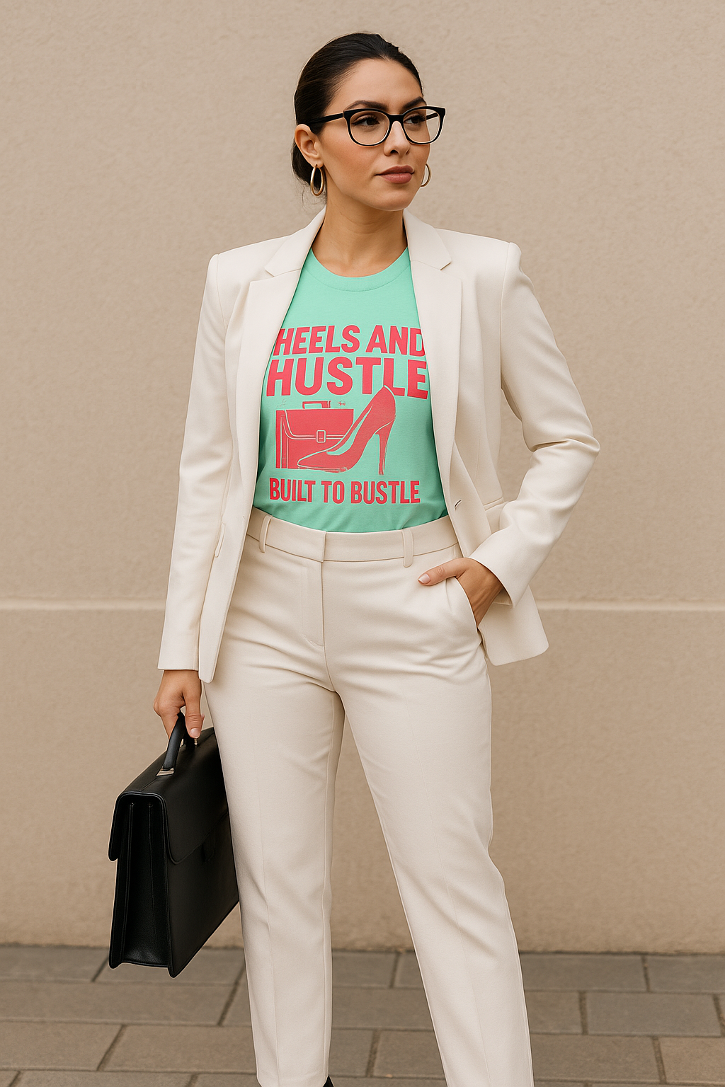 Hustle T-Shirt for Ambitious Women, Heels and Hustle Tee, Casual Wear, [...]