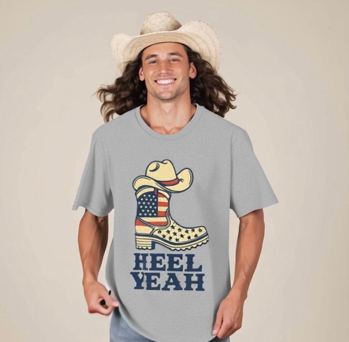 Heel Yeah! - Unisex Cowboy Western Patriotic T-shirt