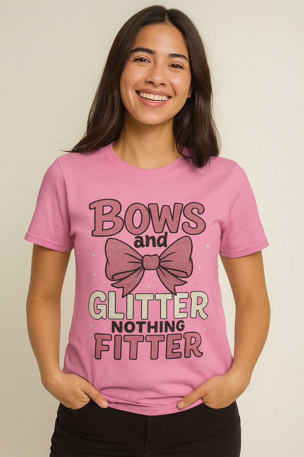 Bows and Glitter, Nothing Fitter T-Shirt