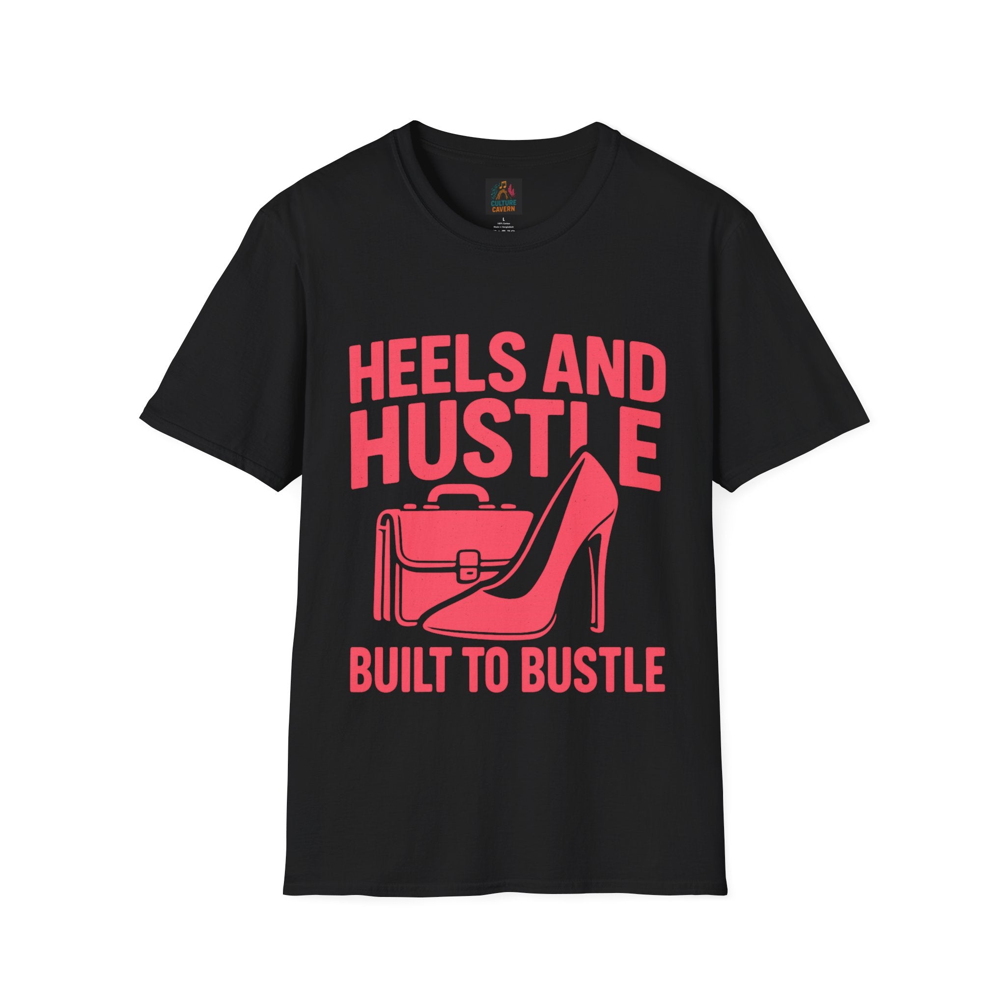 Hustle T-Shirt for Ambitious Women, Heels and Hustle Tee, Casual Wear, [...]