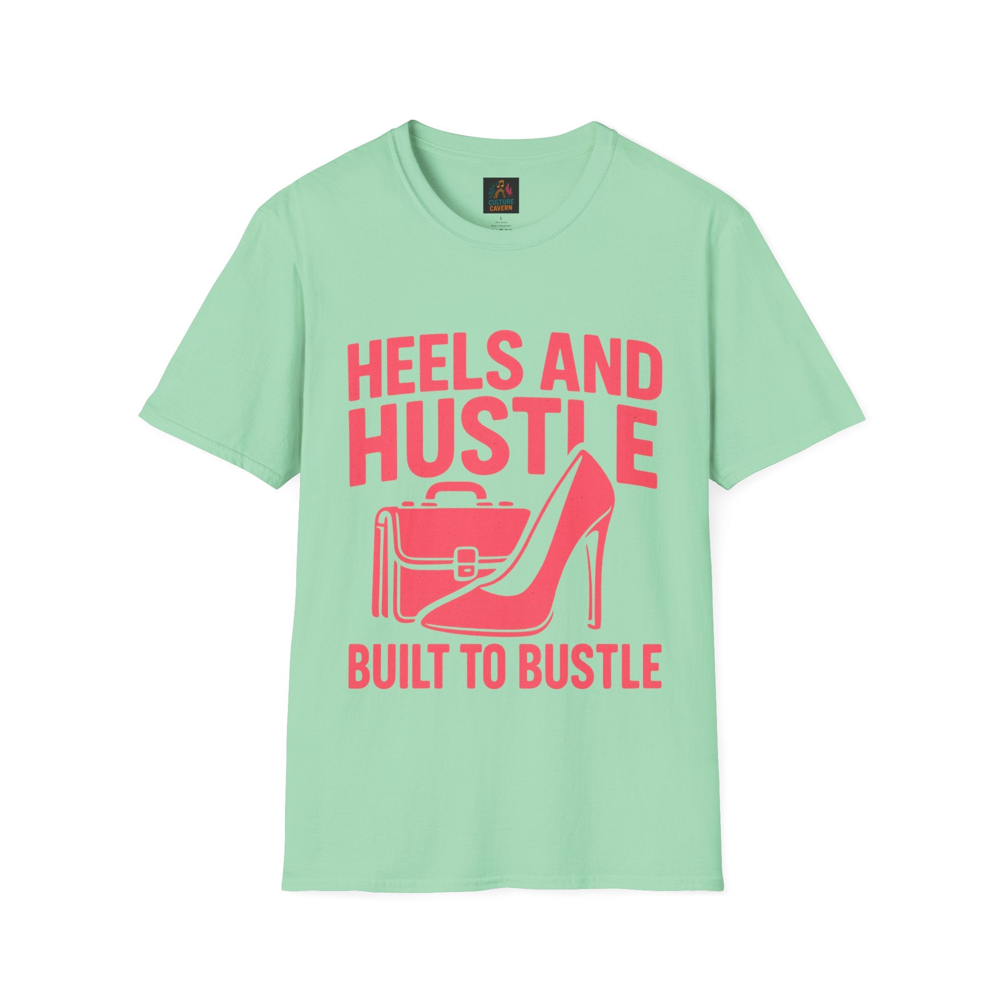 Hustle T-Shirt for Ambitious Women, Heels and Hustle Tee, Casual Wear, [...]